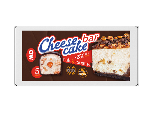 Сирок молоковмісний глазурований з цукром та печивом горіхами «Cheese cake bar» наповнювчем карамель Молочний Острів 250 гр